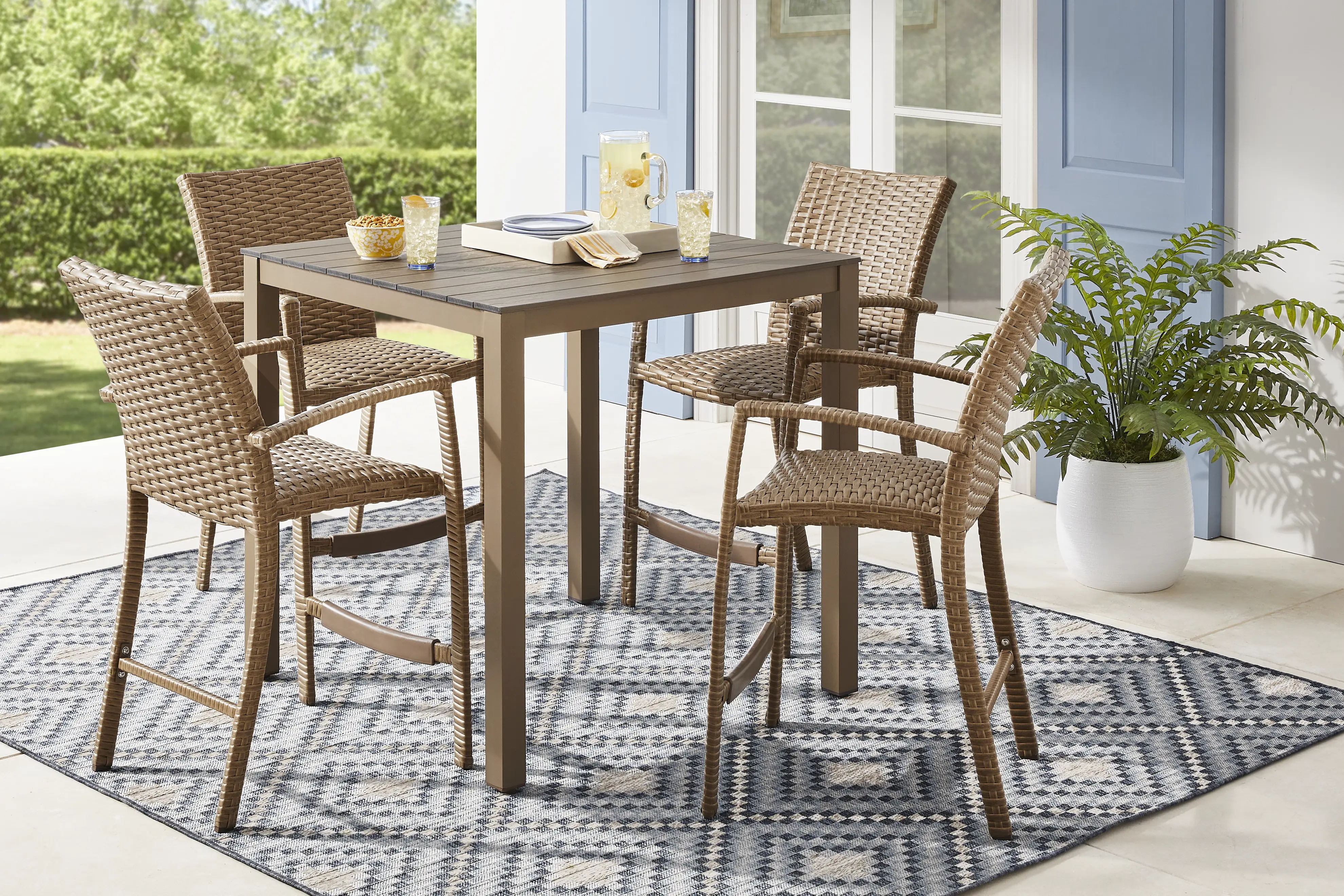 Paloma Brown Outdoor Barstool - Image 2