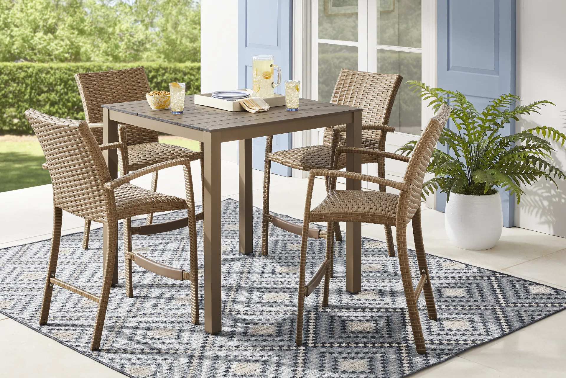 Paloma Brown Outdoor Barstool - Image 2