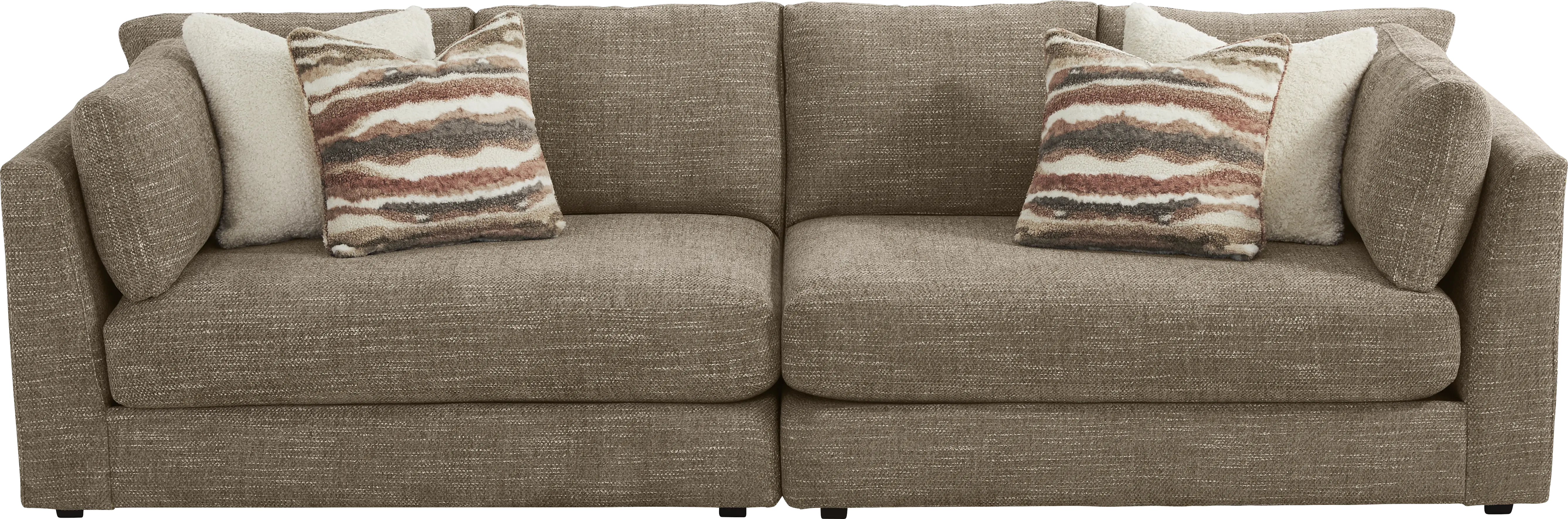 Sadie Falls Mink 2 Pc Sofa - Thumbnail - Image 1