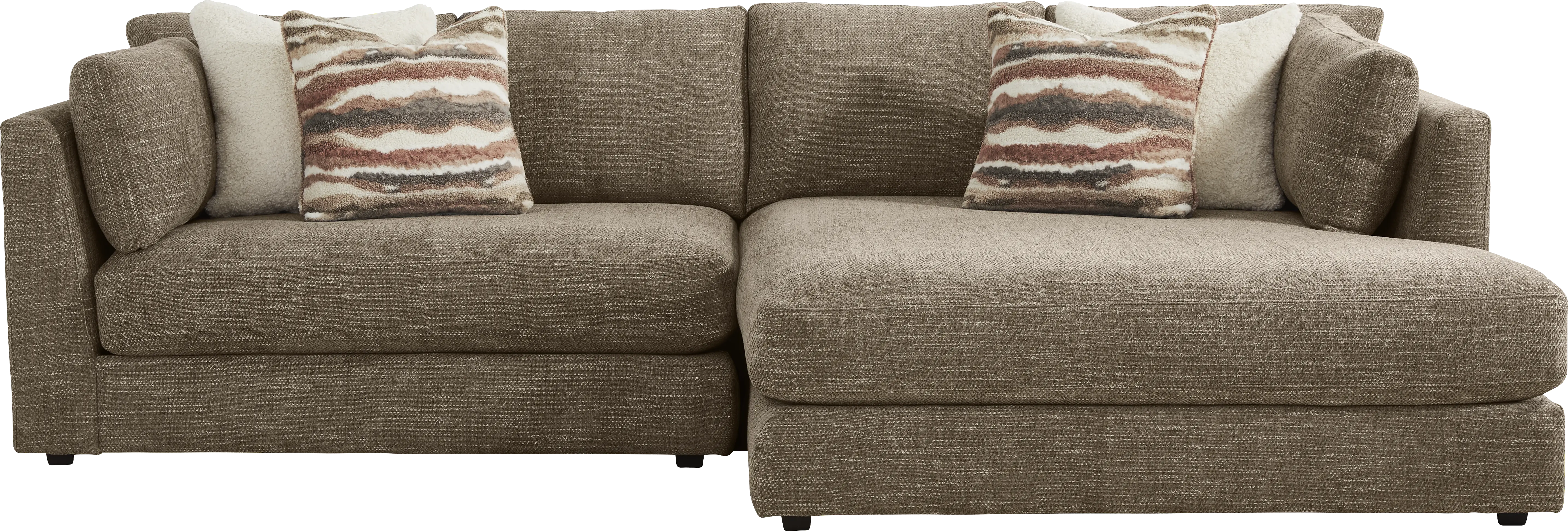 Sadie Falls Mink 2 Pc Sectional - Thumbnail - Image 1