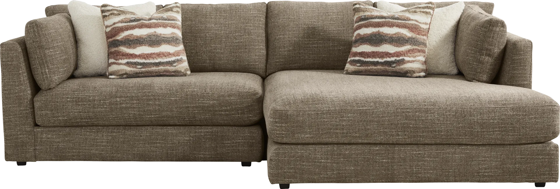 Sadie Falls Mink 2 Pc Sectional - Image 1