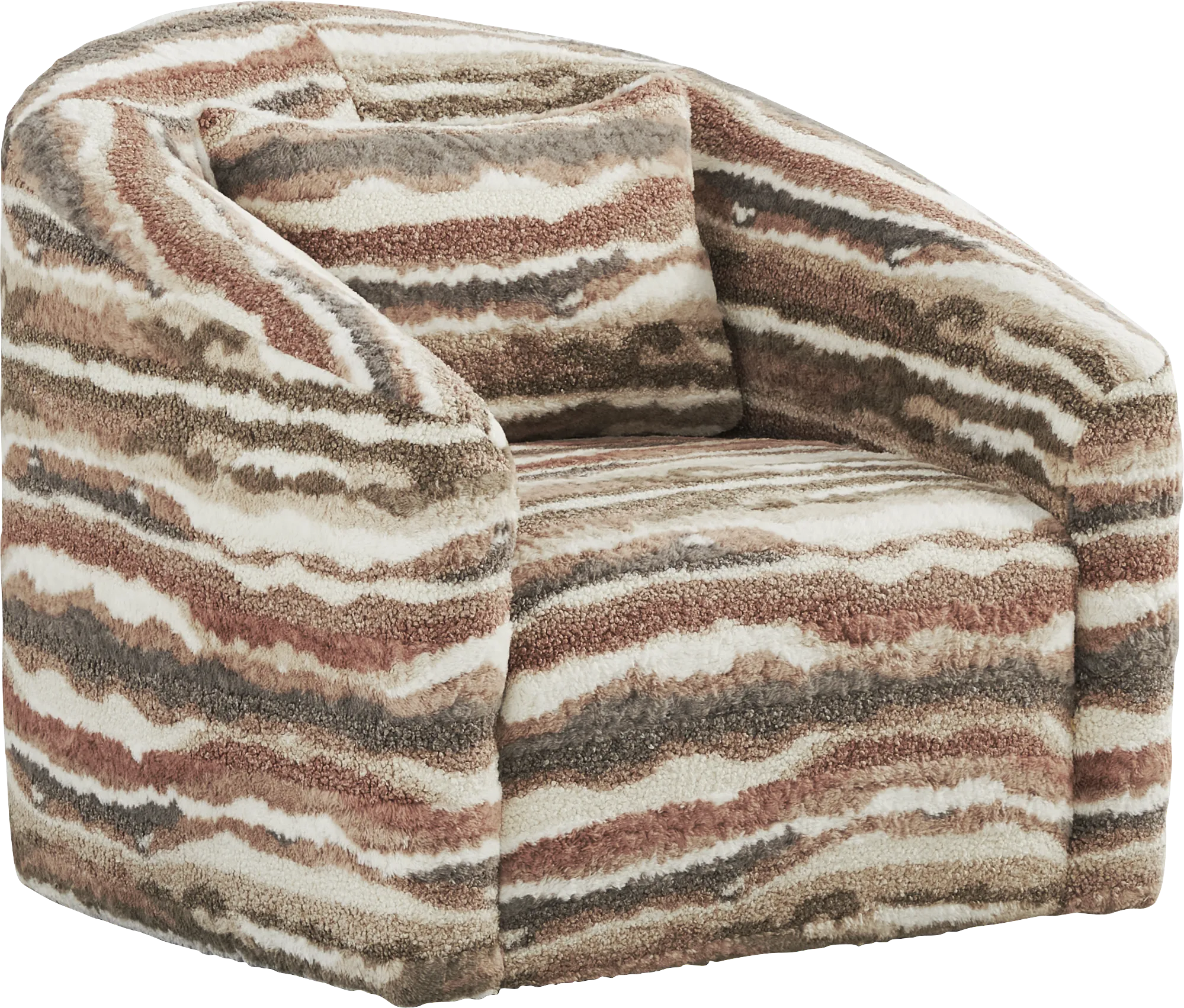 Sadie Falls Mauve Swivel Chair - Thumbnail - Image 1