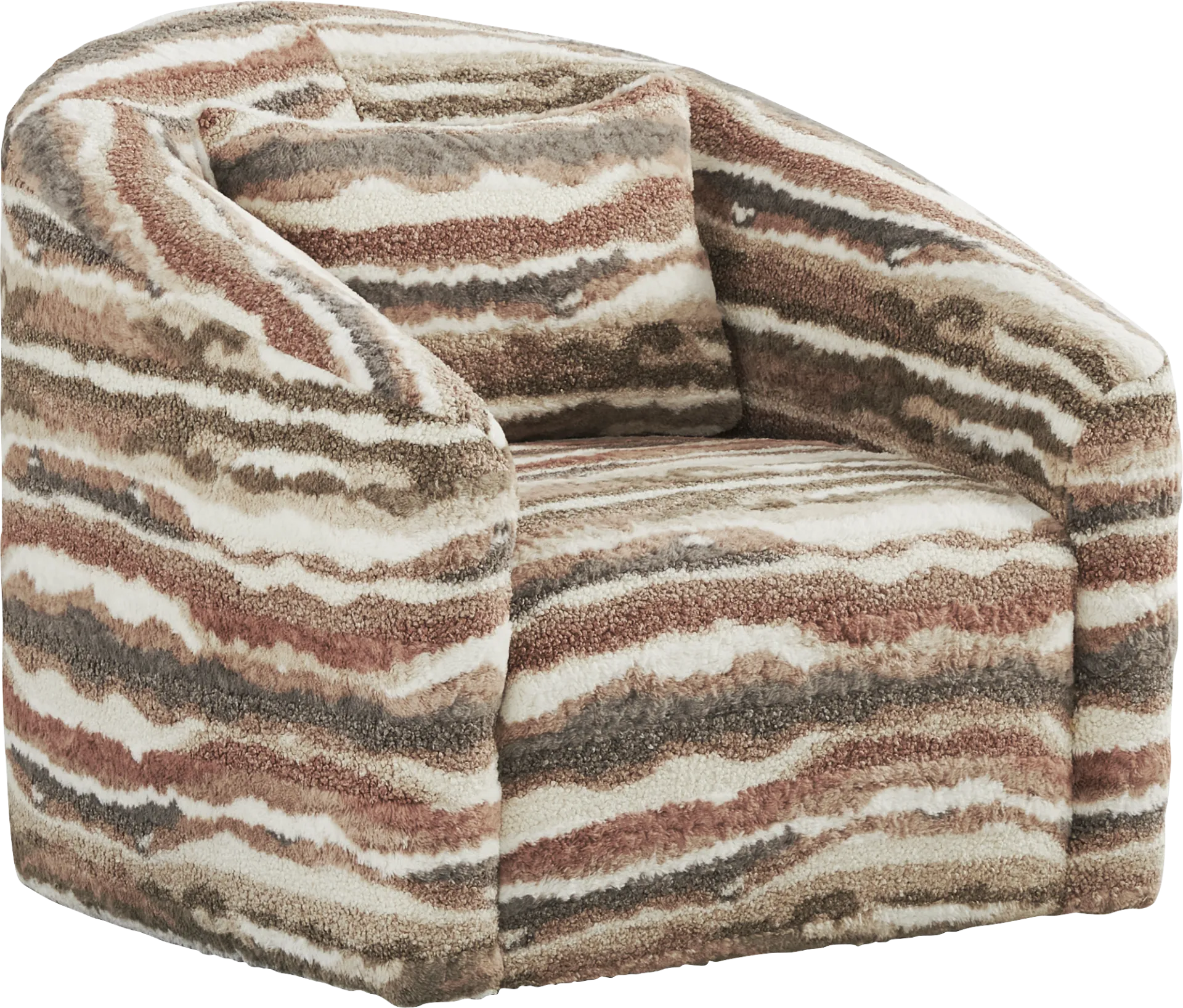 Sadie Falls Mauve Swivel Chair - Image 1