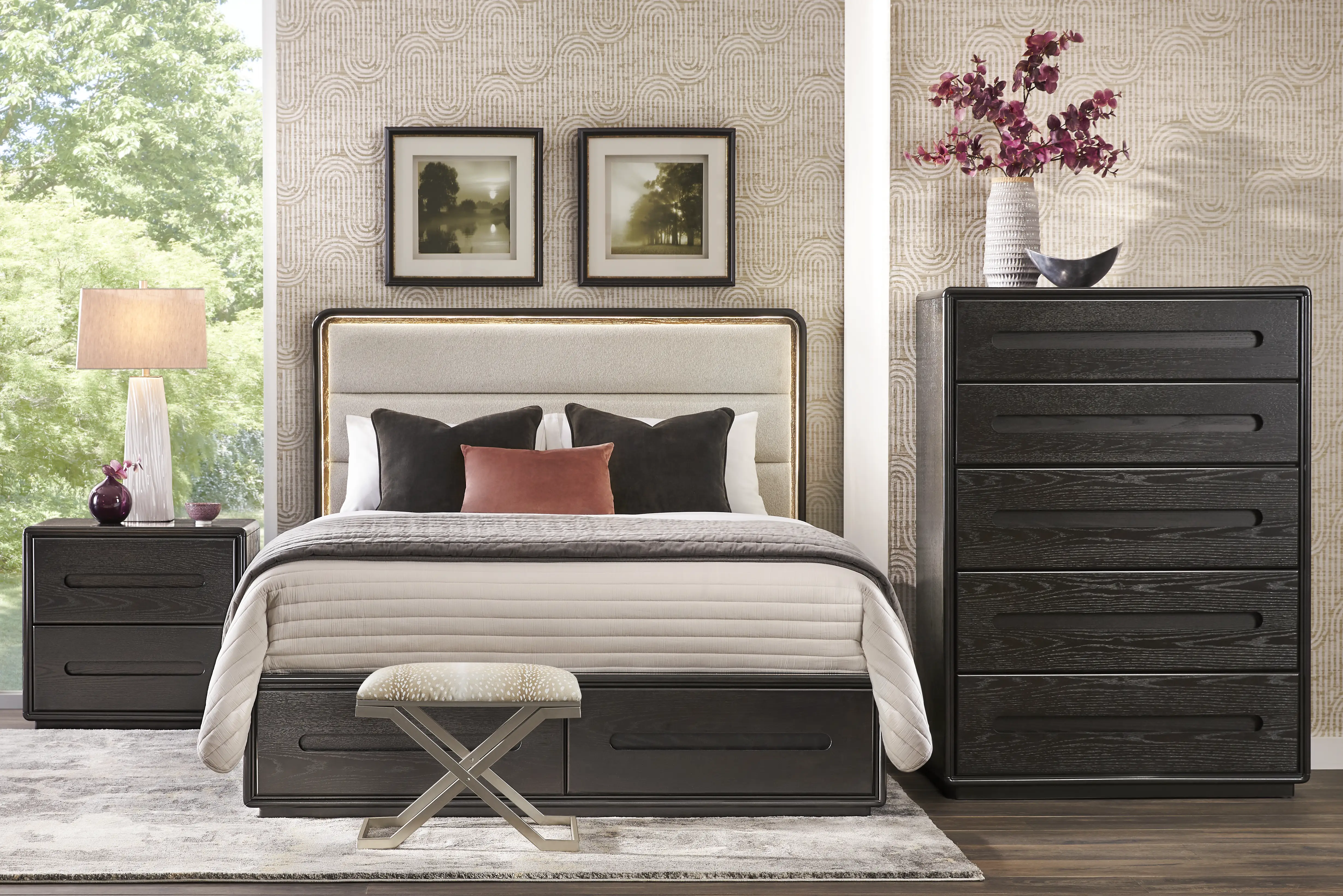 Braxton Espresso King Panel Bed - Thumbnail - Image 2