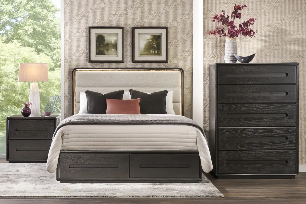 Braxton Espresso 5 Pc Queen Storage Bedroom