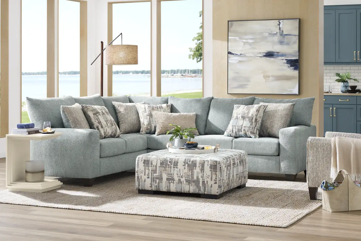 Wedgewood Blue 2 Pc Sectional