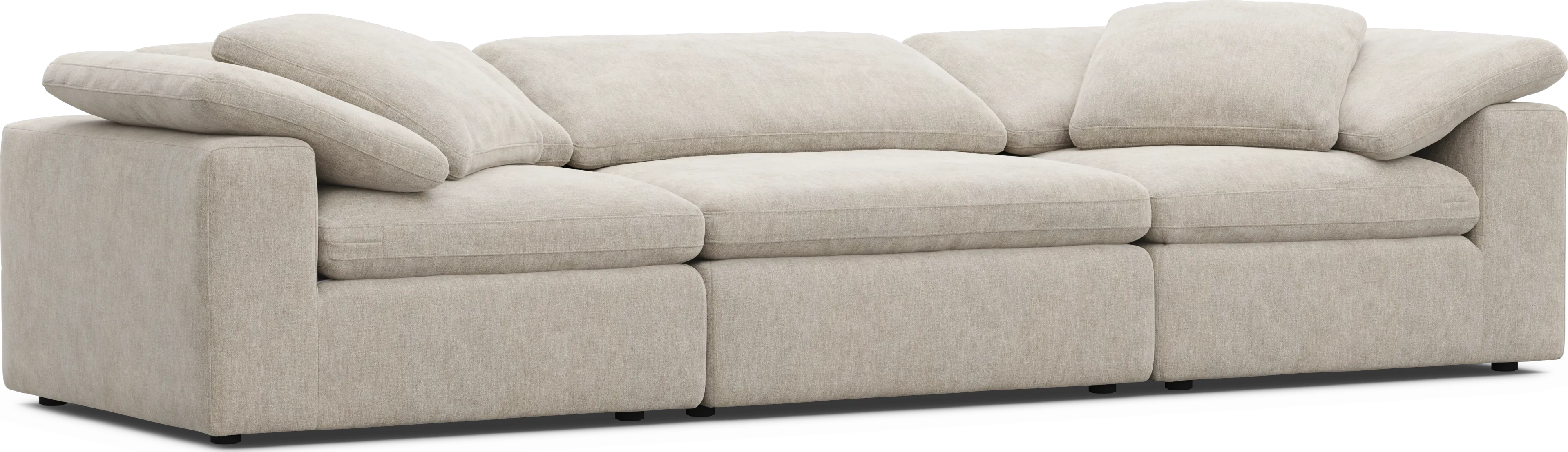 The Flow Gray 3 Pc Sectional - Thumbnail - Image 1