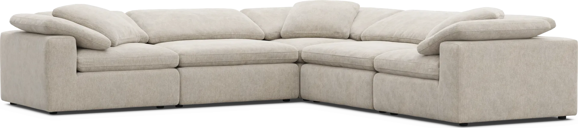 The Flow Gray 5 Pc Sectional - Image 1