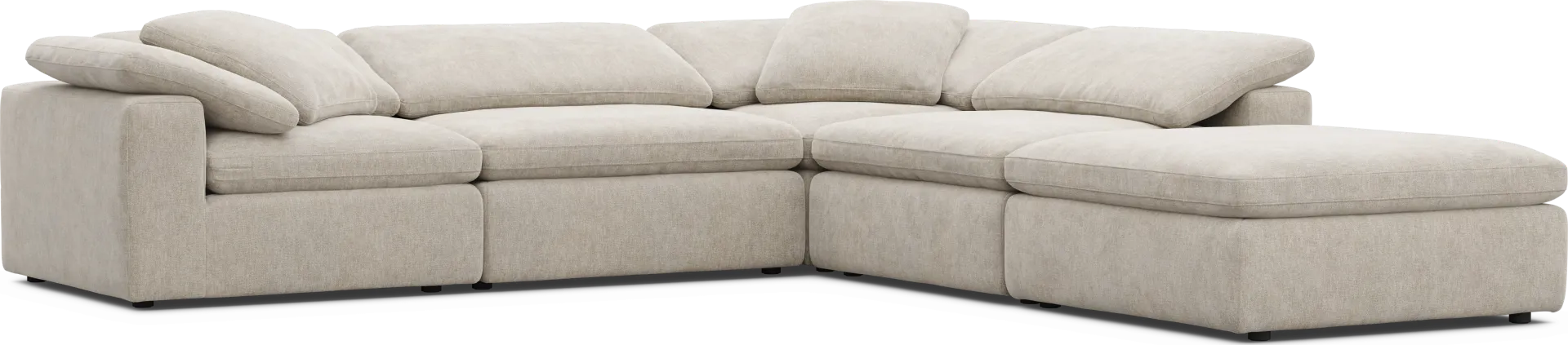 The Flow Gray 5 Pc Sectional - Image 1
