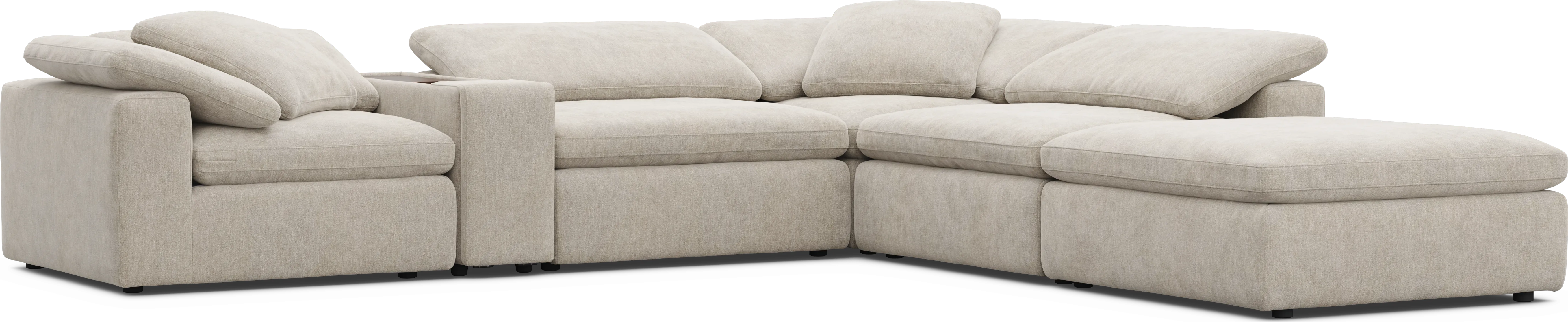 The Flow Gray 6 Pc Sectional - Thumbnail - Image 1