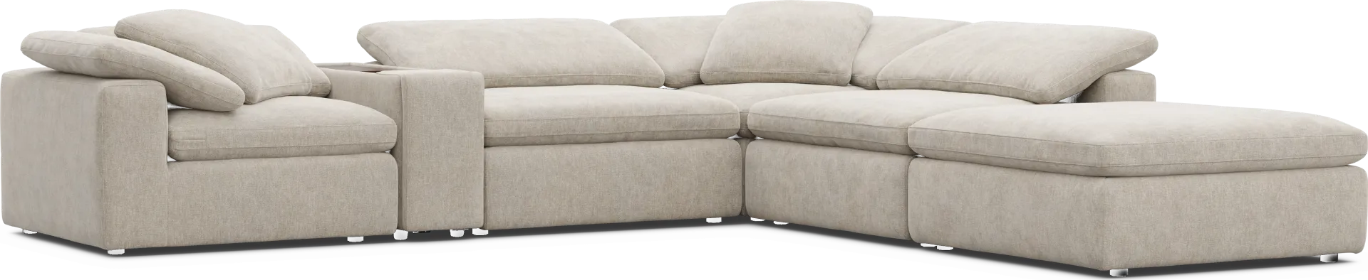 The Flow Gray 6 Pc Sectional