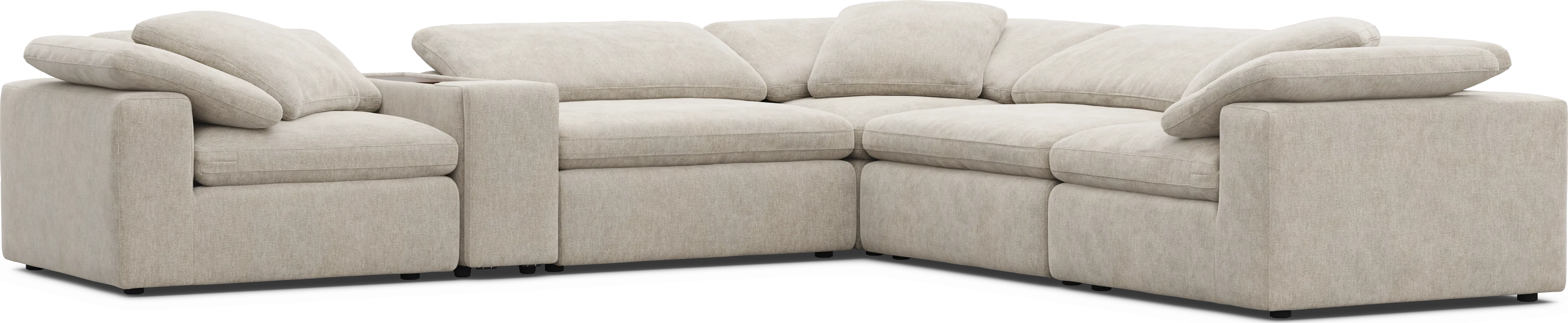 The Flow Gray 6 Pc Sectional - Thumbnail - Image 1