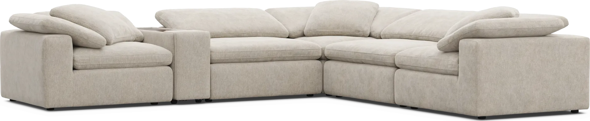 The Flow Gray 6 Pc Sectional - Image 1