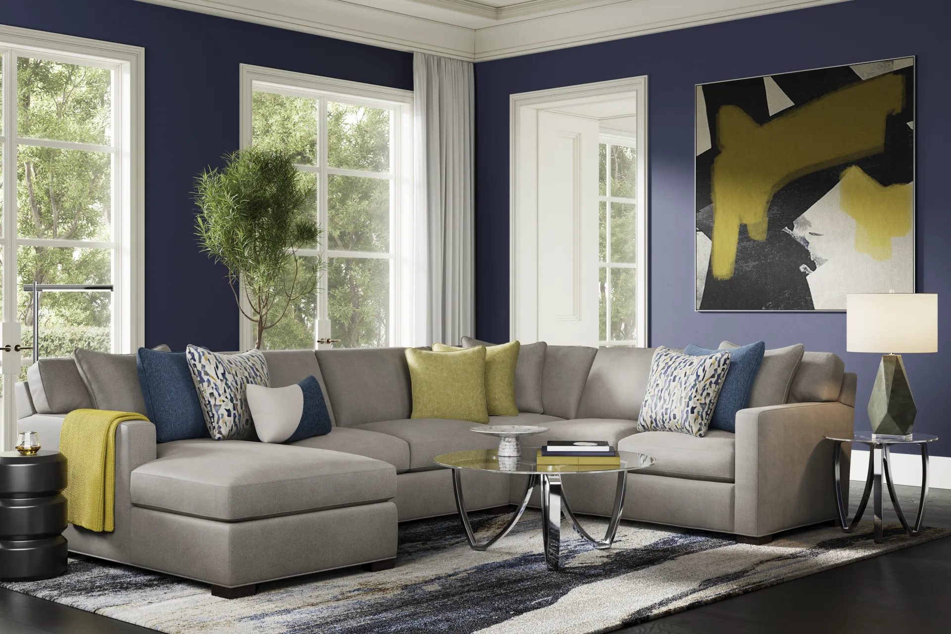 Harmonie Steel 3 Pc Sectional - Image 2