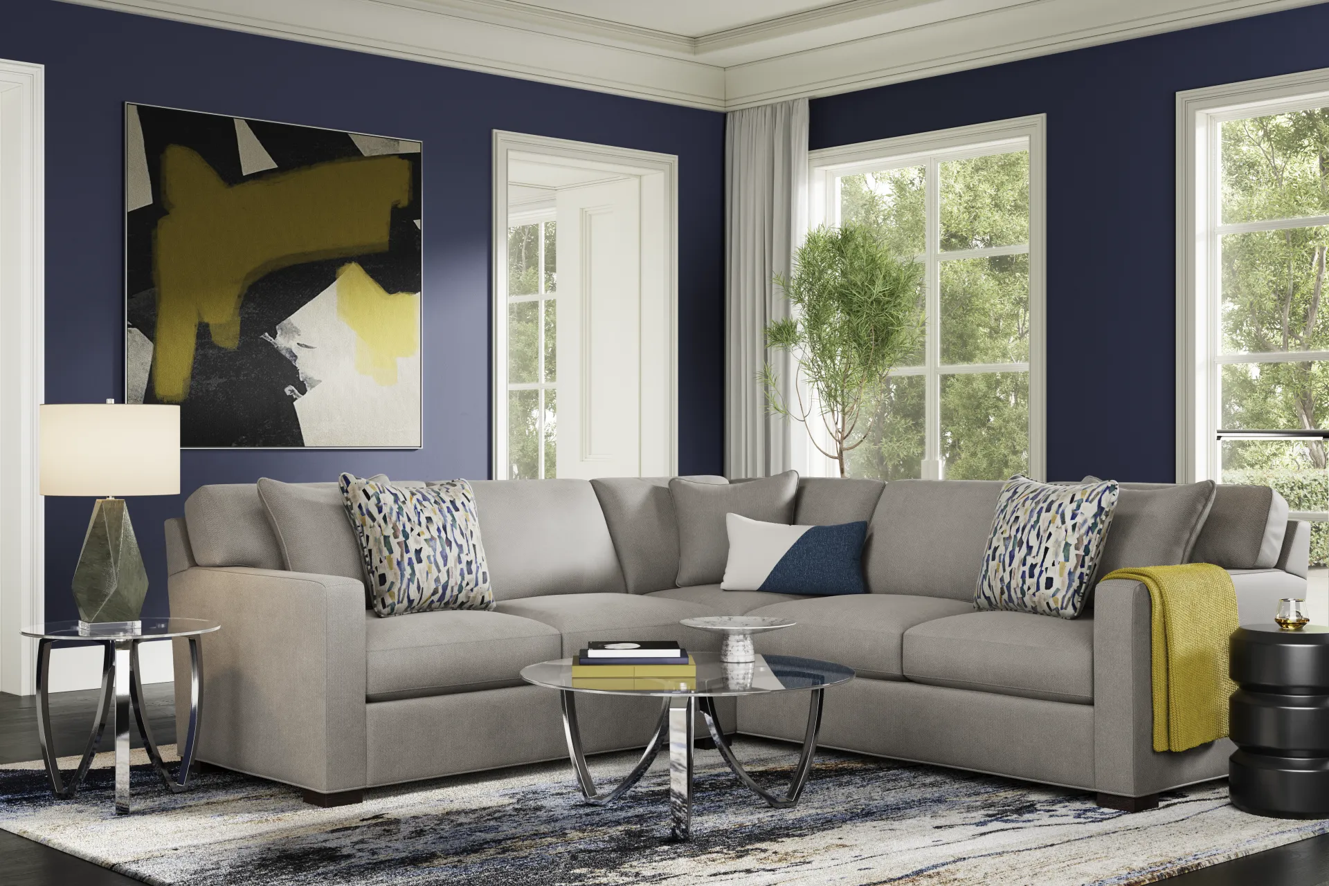Harmonie Steel 2 Pc Sectional - Image 2