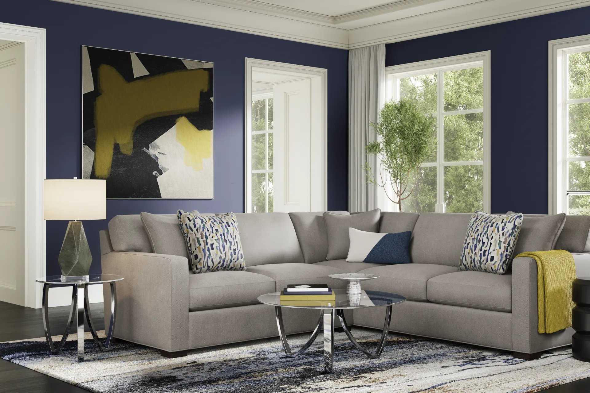 Harmonie Steel 2 Pc Sectional - Image 2