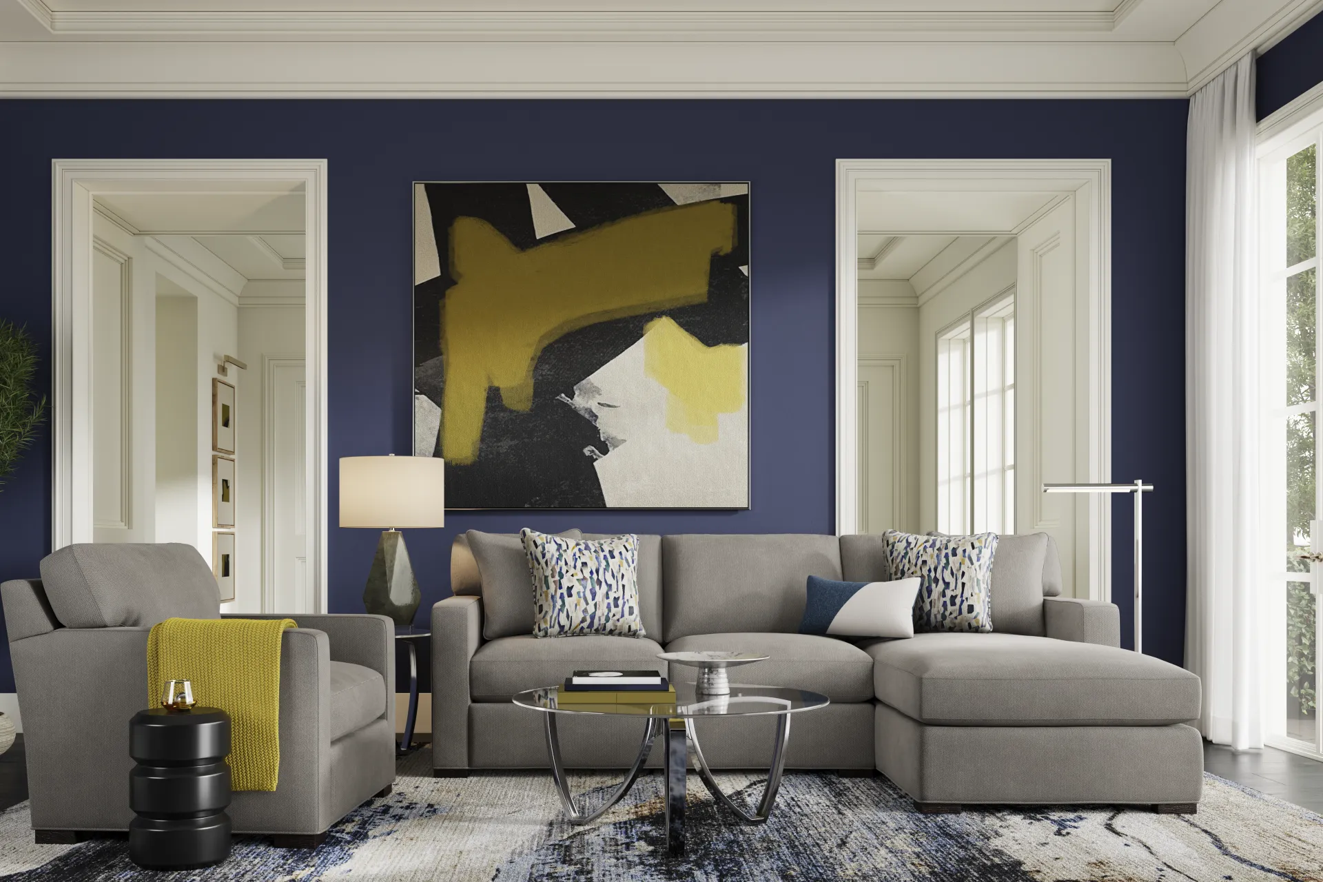 Harmonie Steel 2 Pc Sectional - Image 2