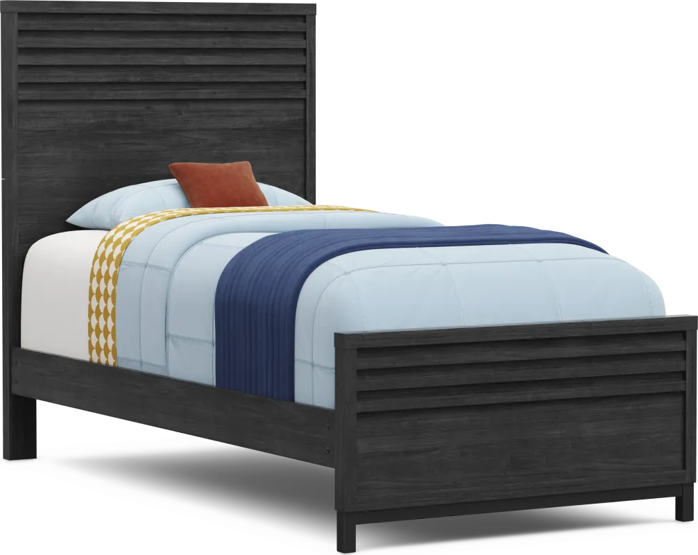 Kids Northridge Drive Charcoal Twin Panel Bed