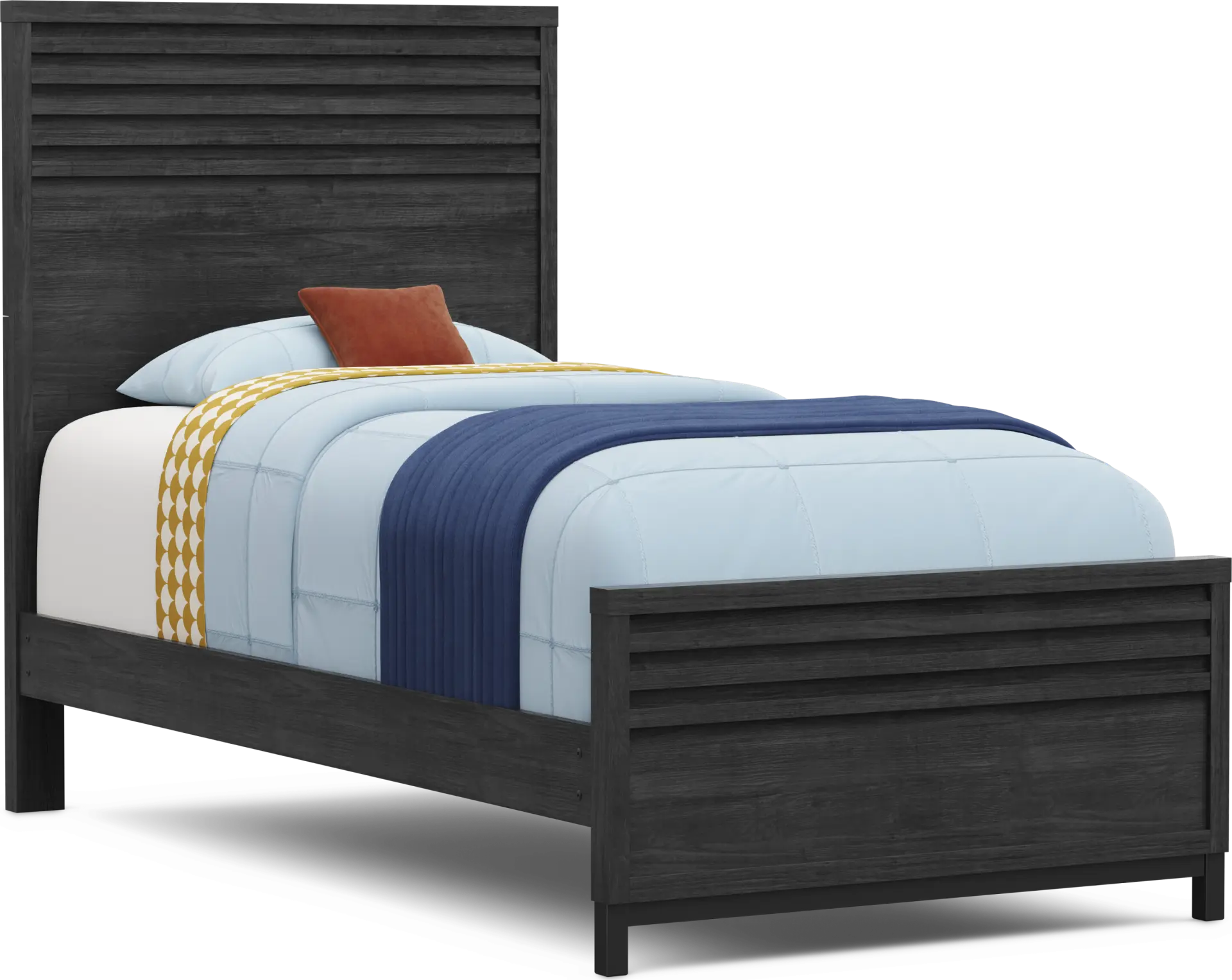 Kids Northridge Drive Charcoal Twin Panel Bed
