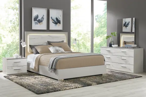 Beatrice Gray 5 Pc Queen Bedroom