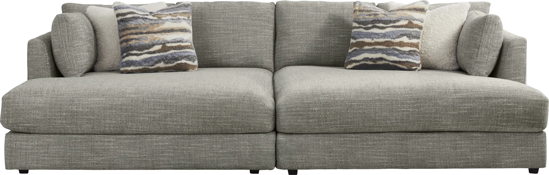 Sadie Falls Dove Gray 2 Pc Sectional - Image 2
