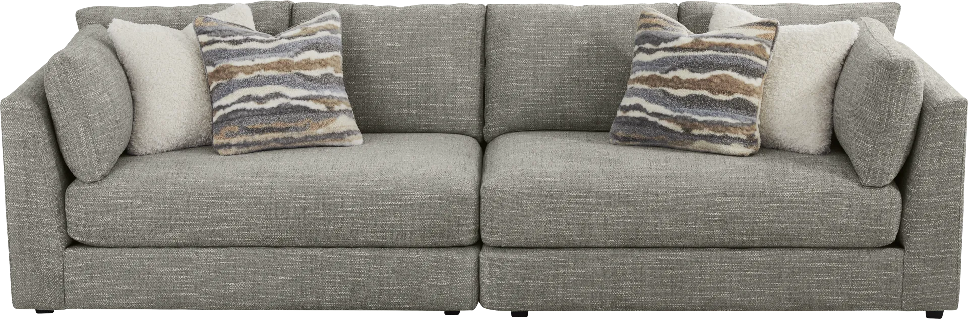 Sadie Falls Dove Gray 2 Pc Sofa