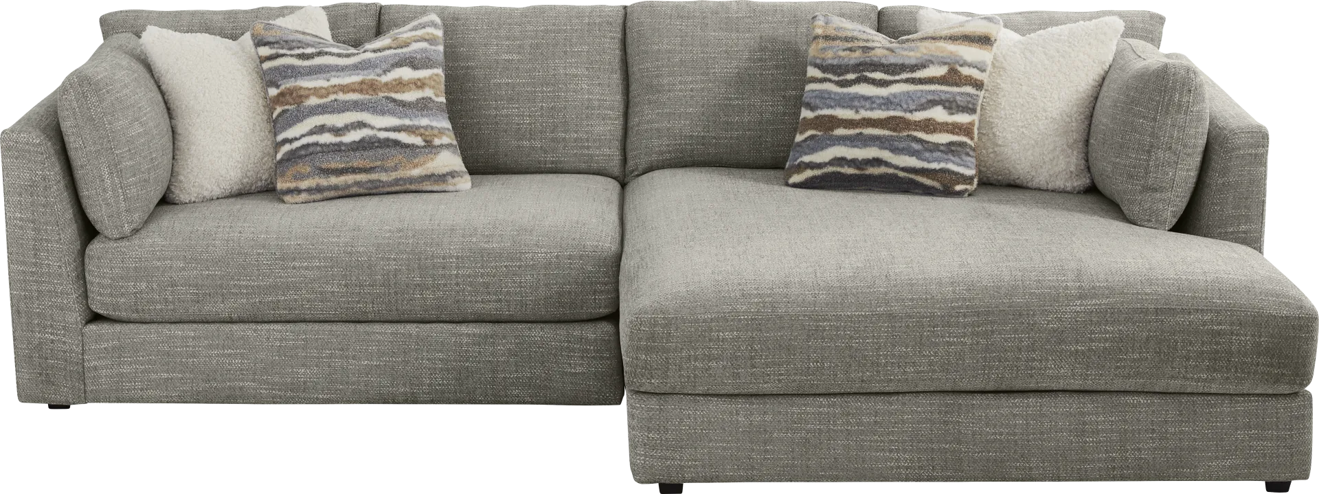 Sadie Falls Dove Gray 2 Pc Sectional - Image 2