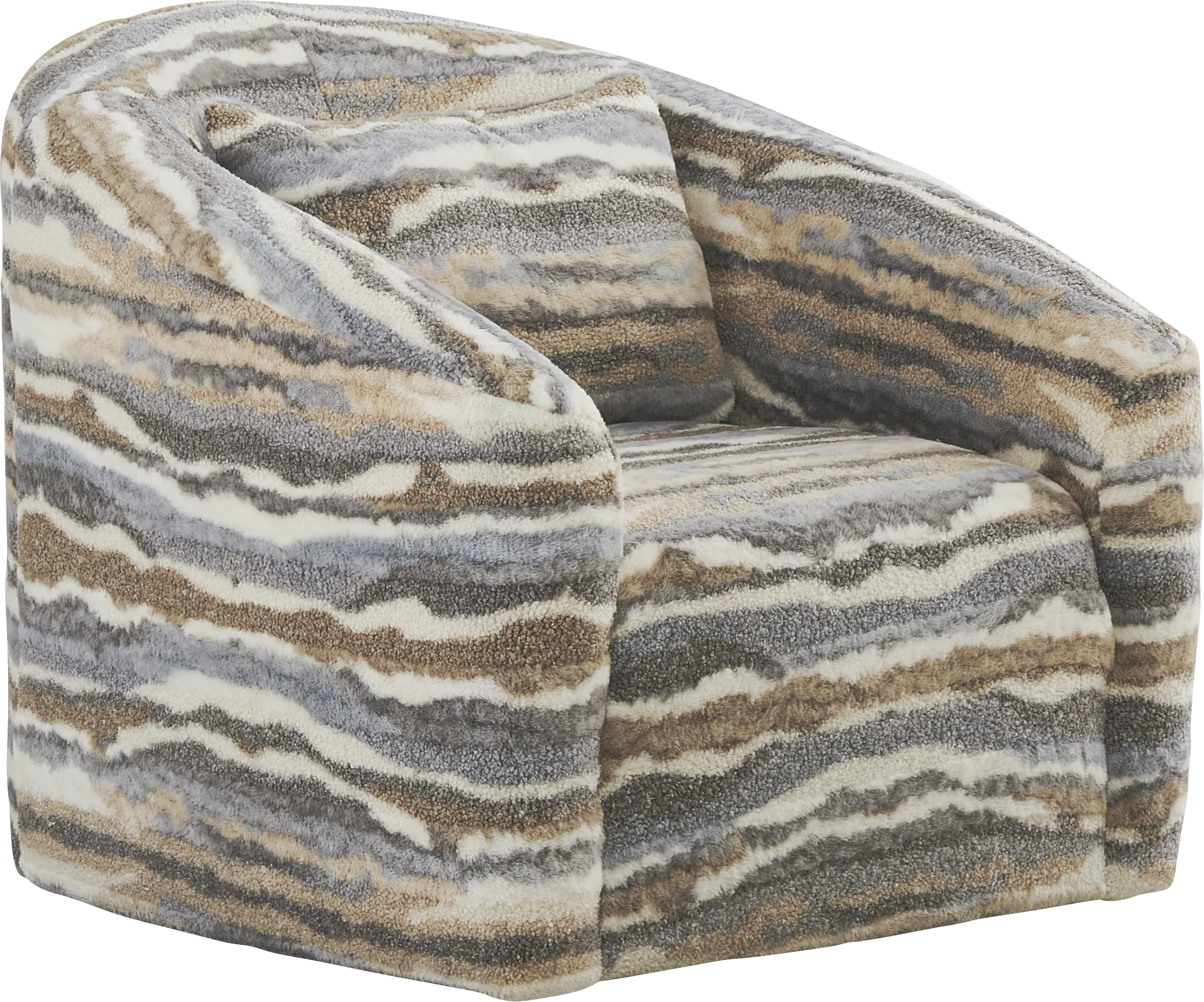 Sadie Falls Gray Swivel Chair - Thumbnail - Image 1