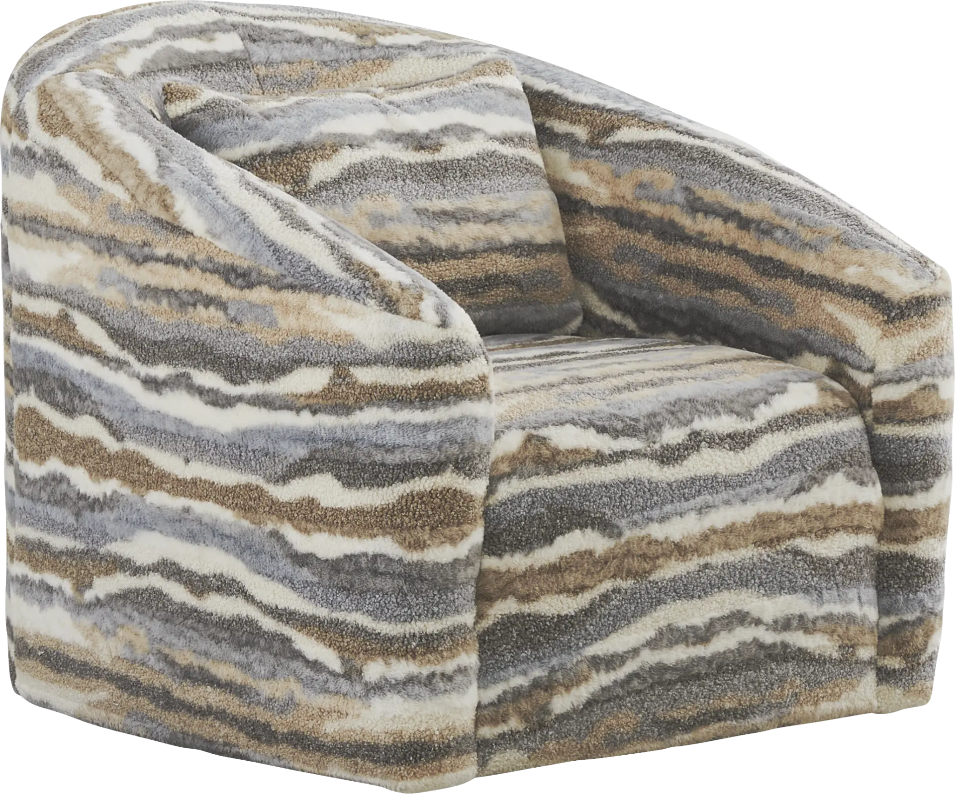 Sadie Falls Gray Swivel Chair