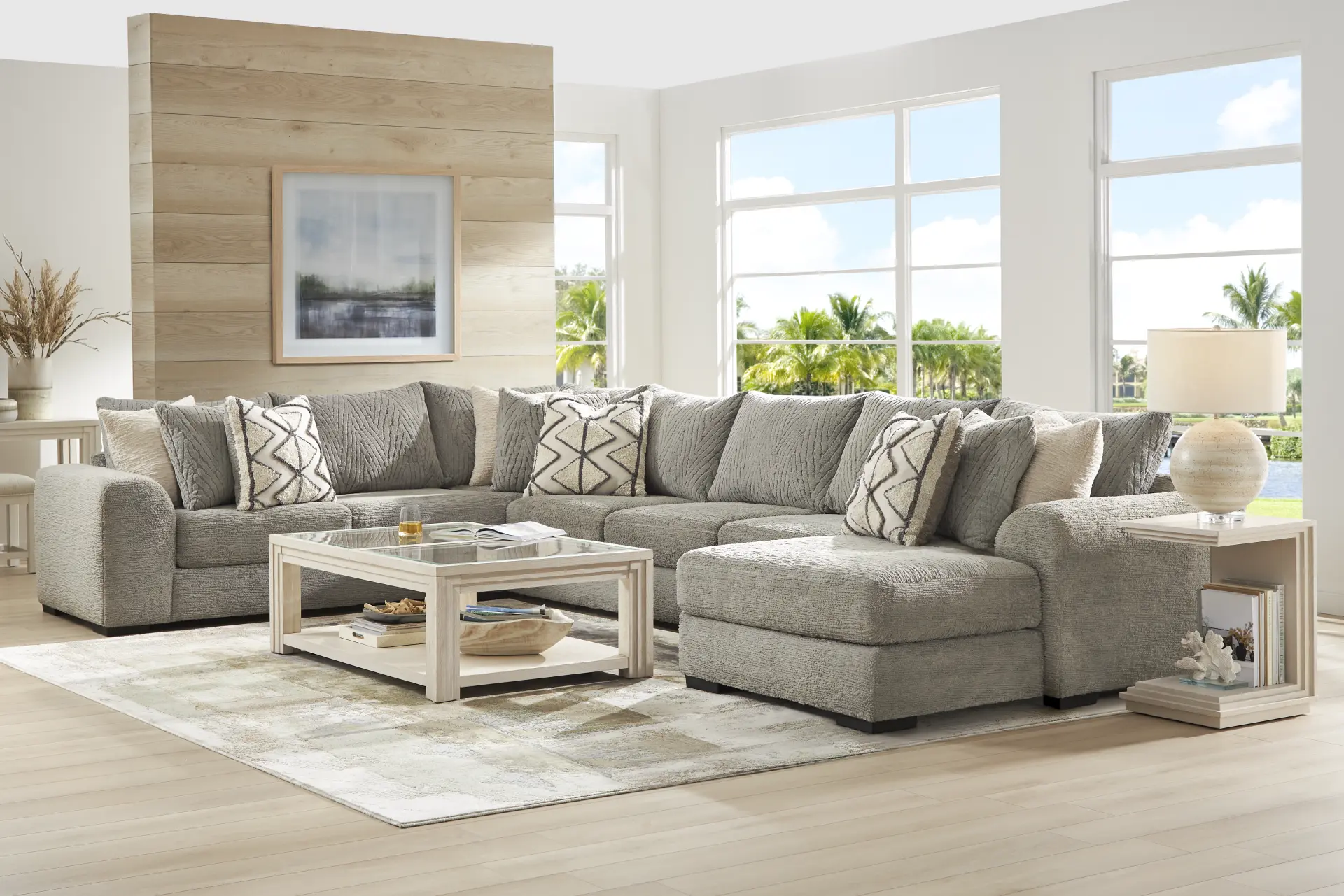 Diego 4 Pc Gray Sectional