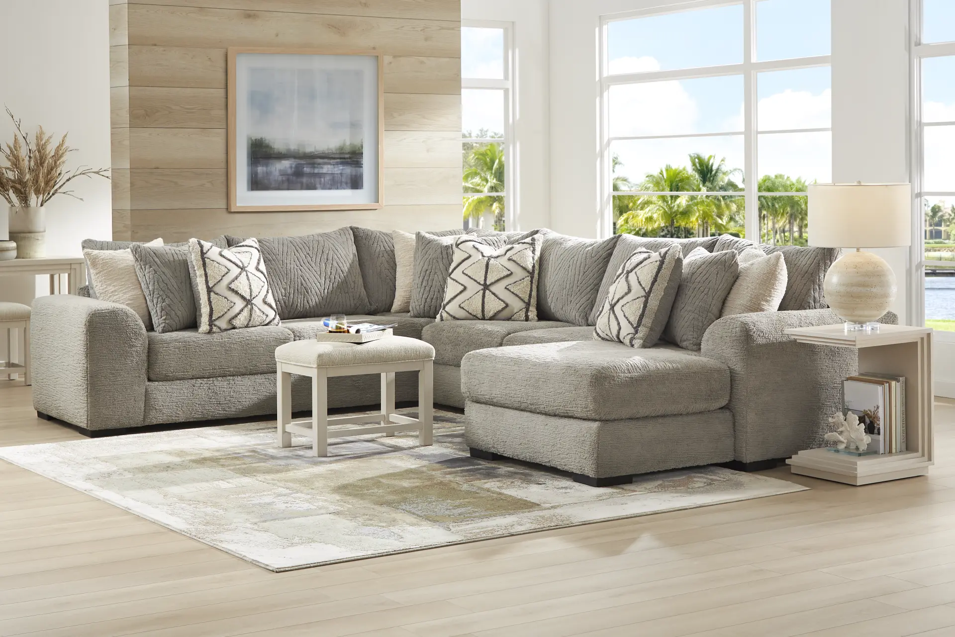 Diego 3 Pc Gray Sectional