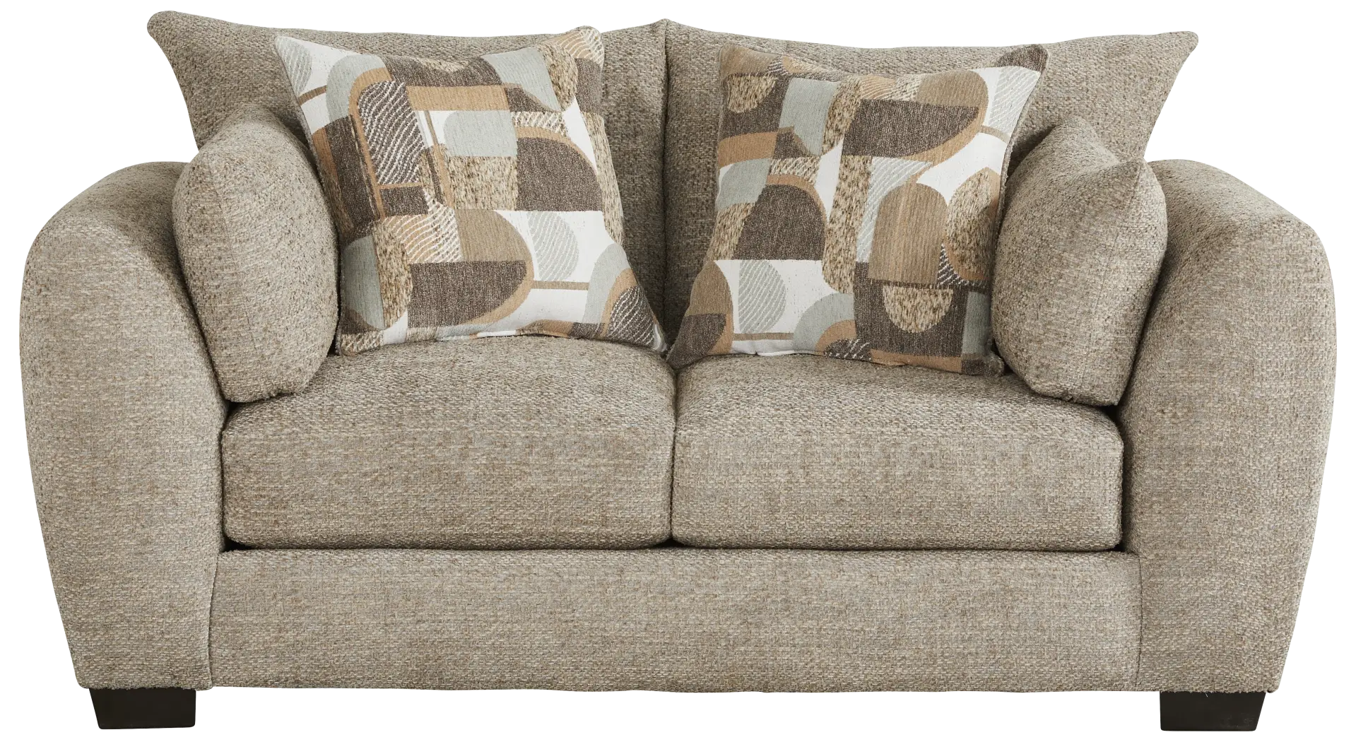 brown loveseat