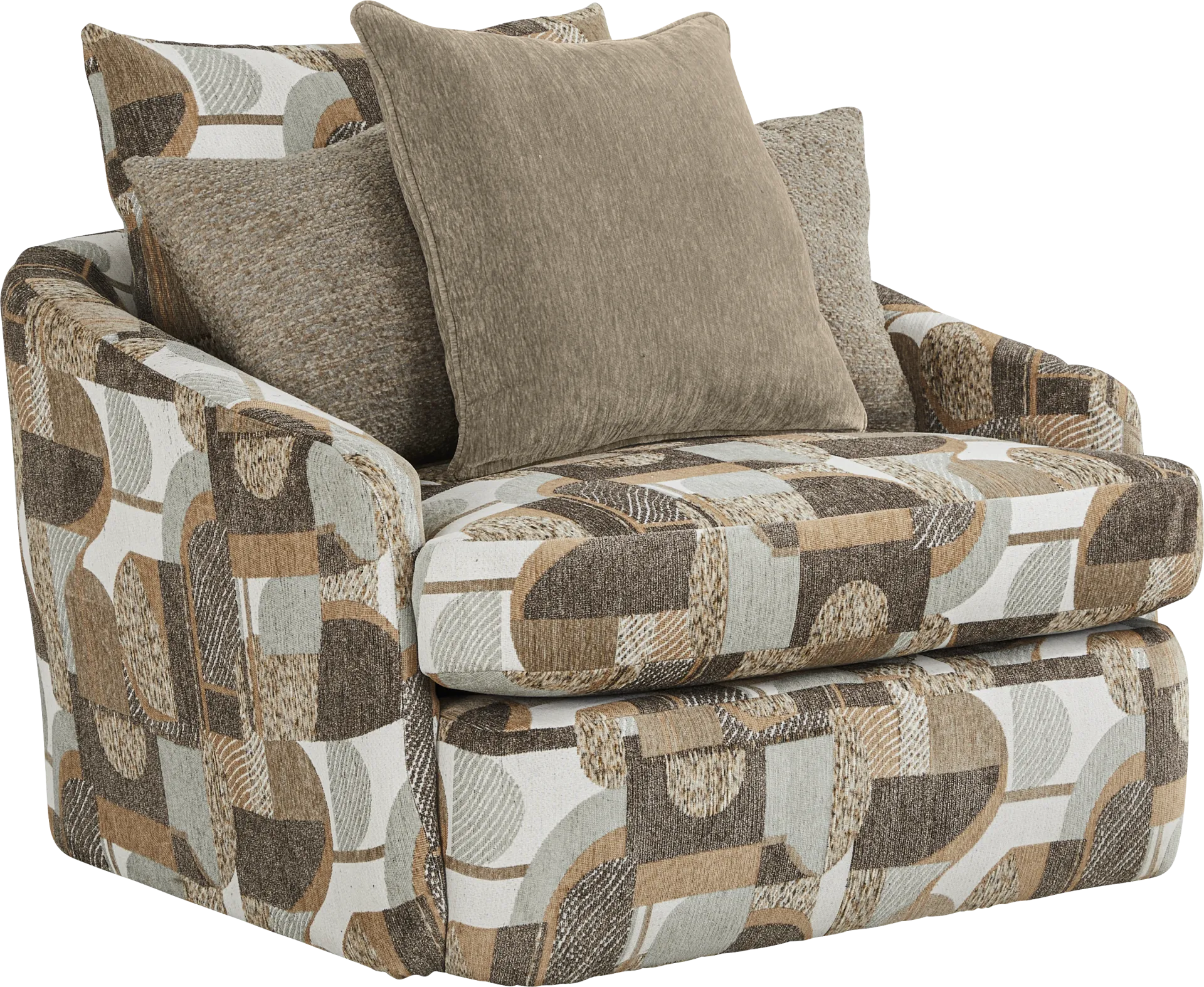 Evianna Brown Swivel Chair - Image 1