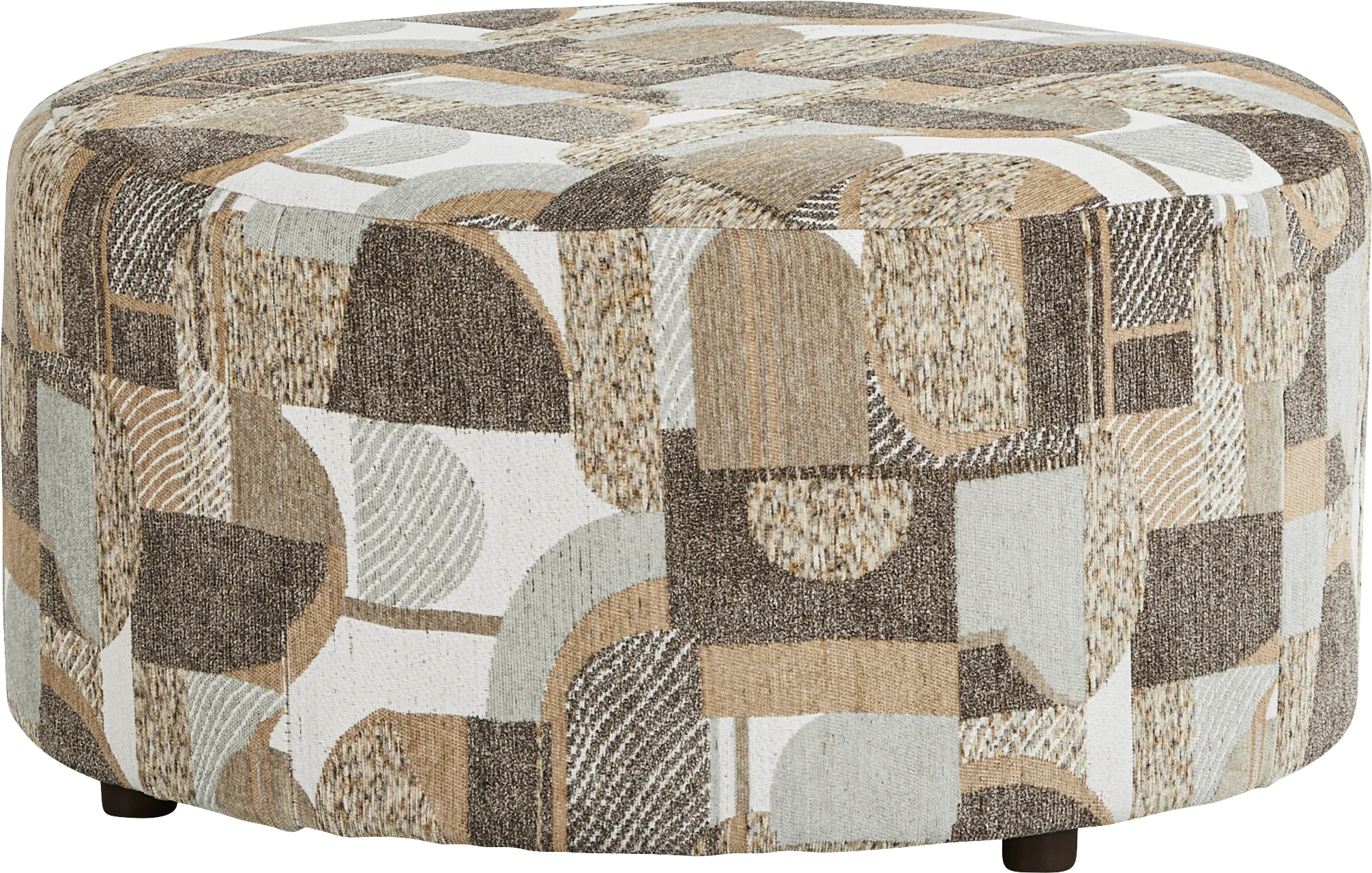 Evianna Brown Ottoman - Thumbnail - Image 1
