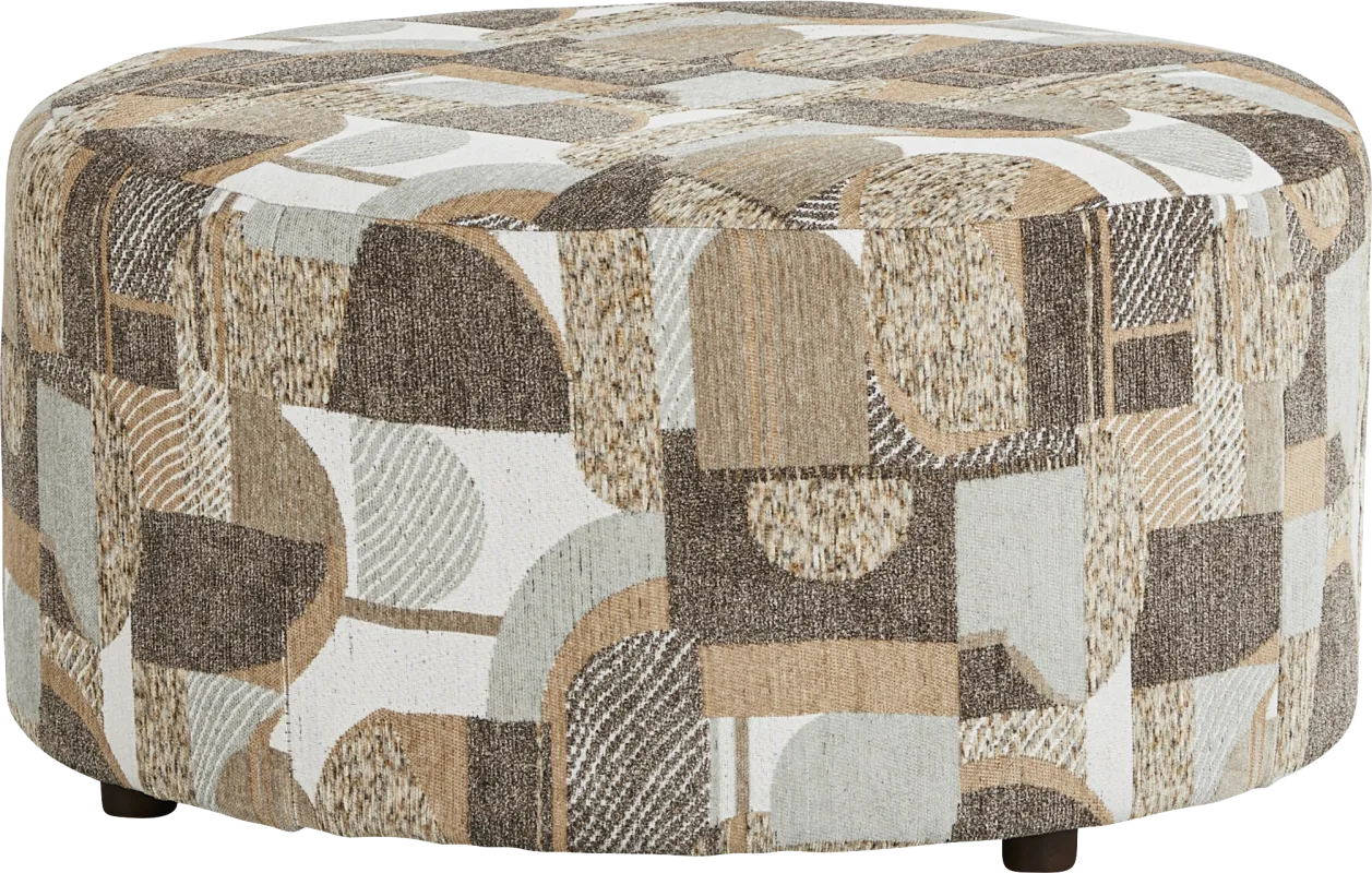 Evianna Brown Ottoman