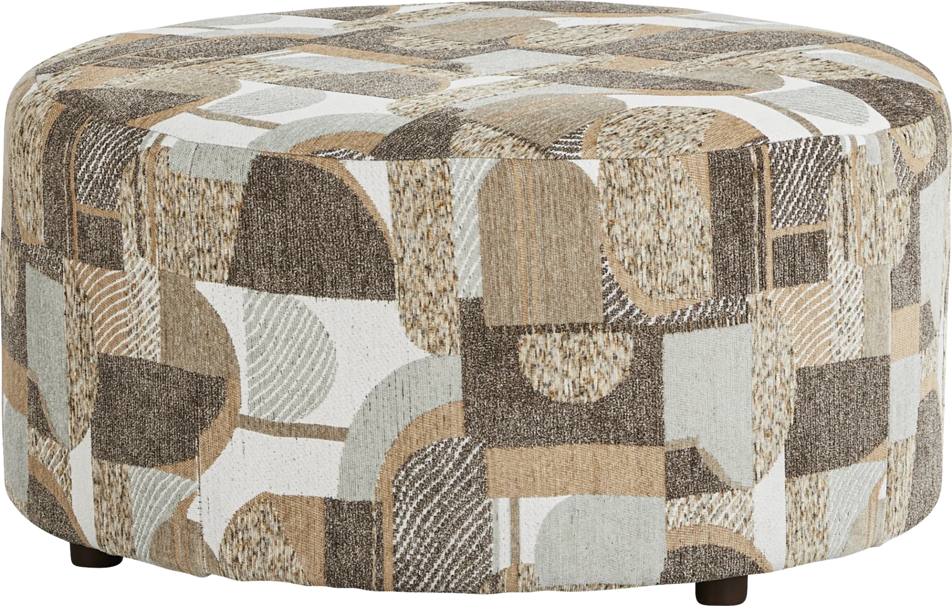 Evianna Brown Ottoman - Image 1