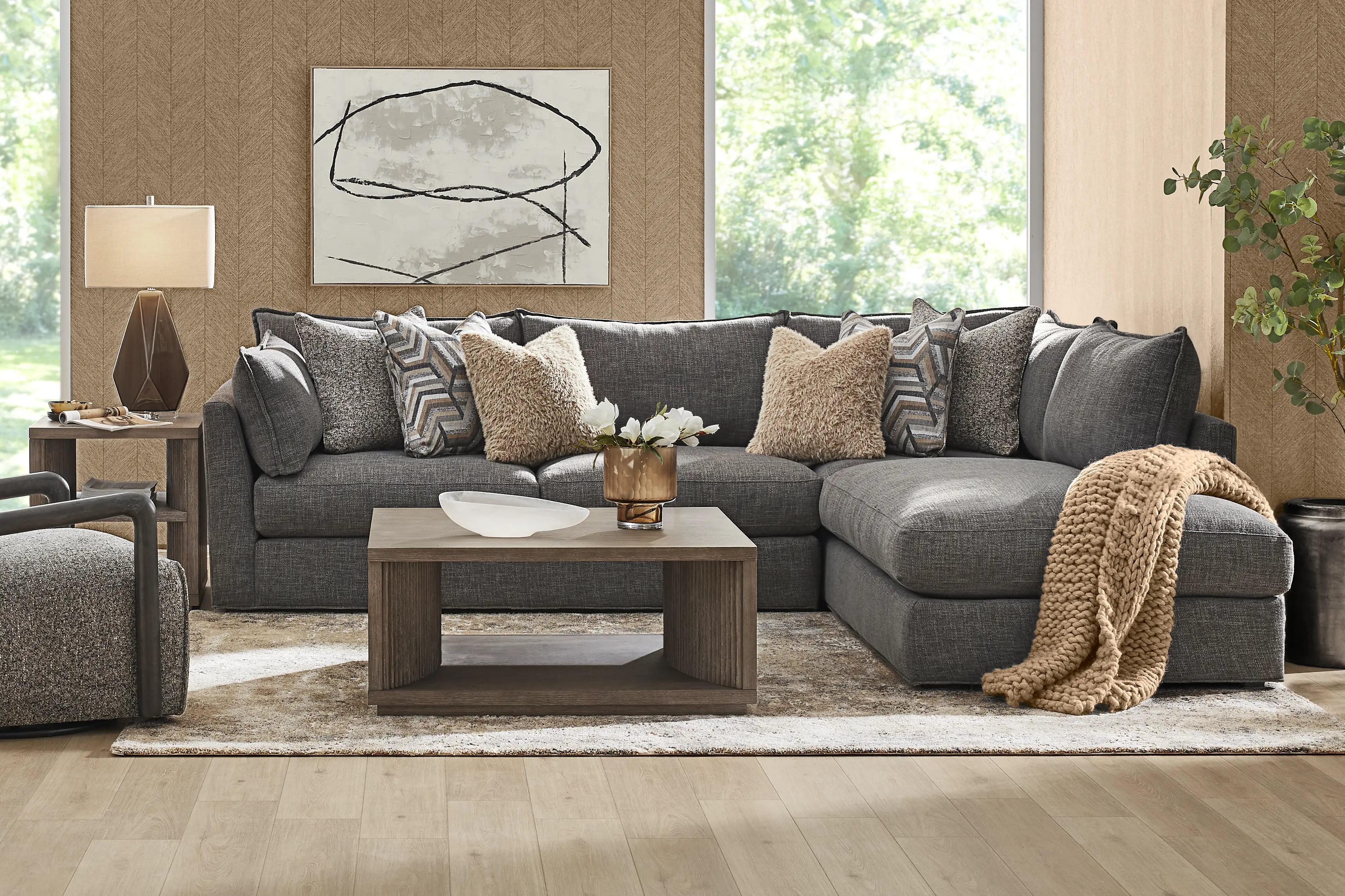 Ellington Black 2 Pc Sectional - Thumbnail - Image 2