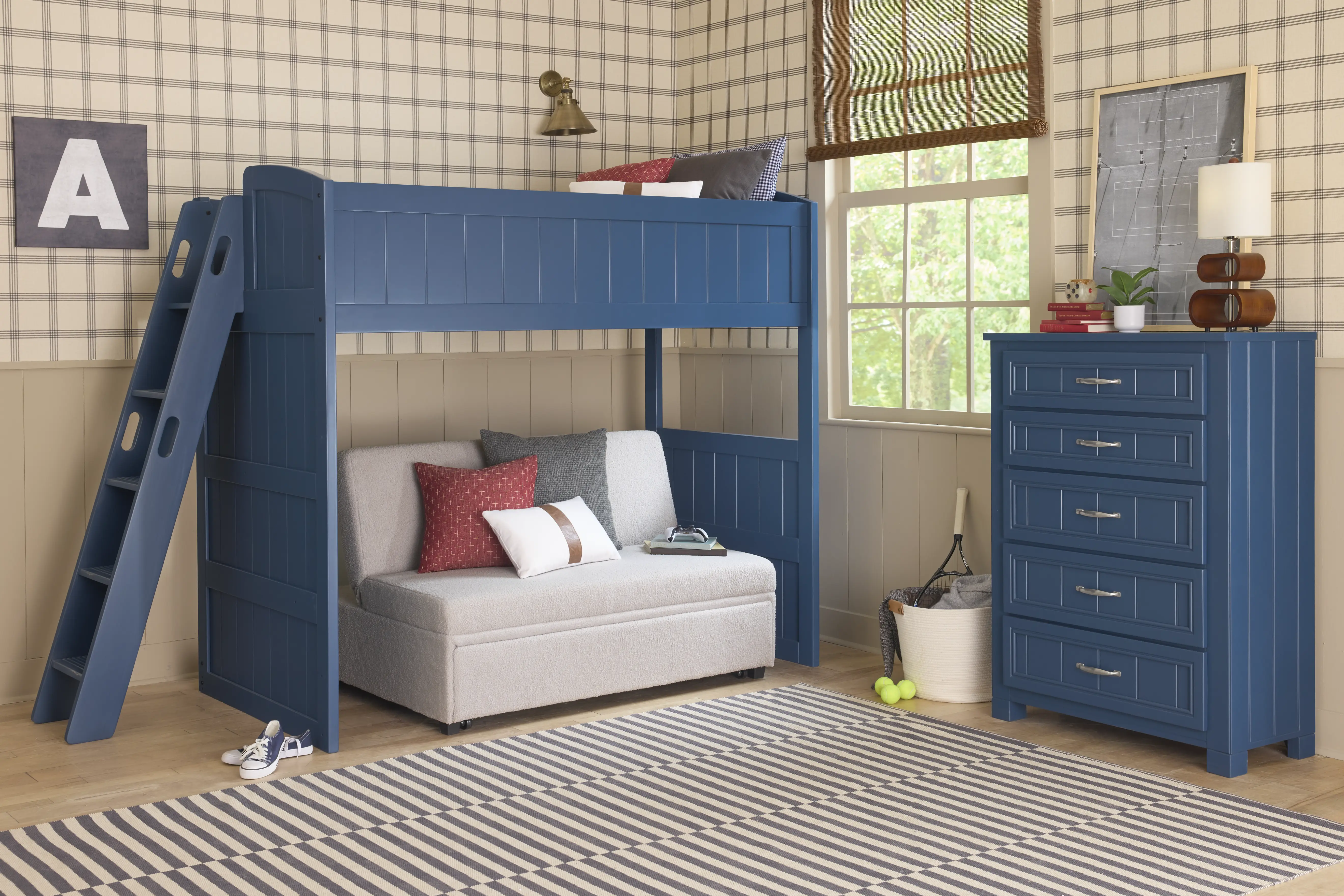 Kids Cottage Colors 2.0 Navy Twin Loft - Thumbnail - Image 2