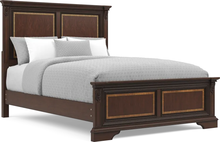 3 pc queen panel bed