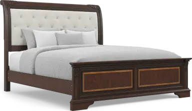 3 pc king upholstered sleigh bed