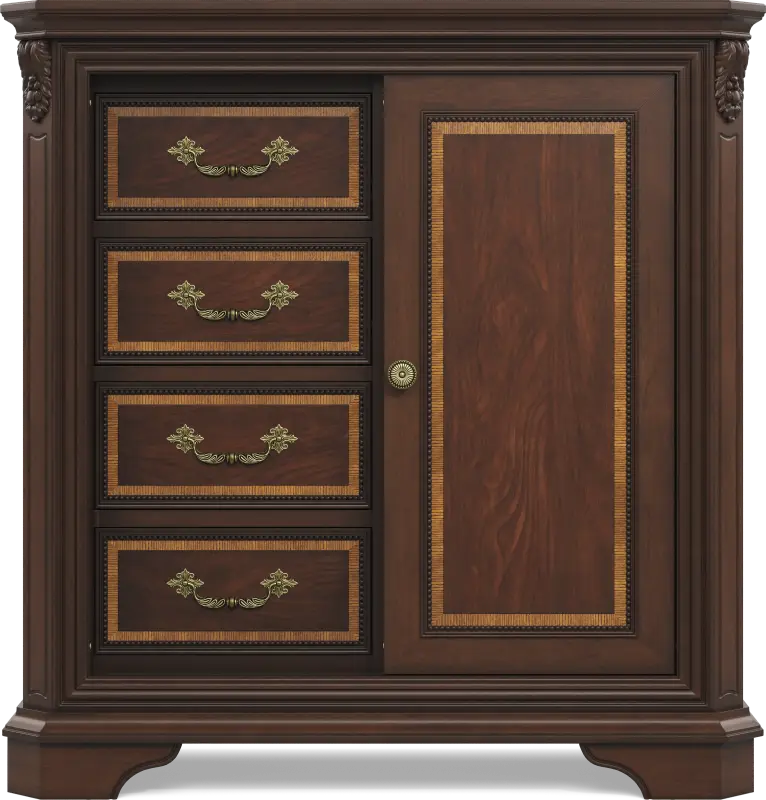 Fuller Brown Cherry Finish Door Chest