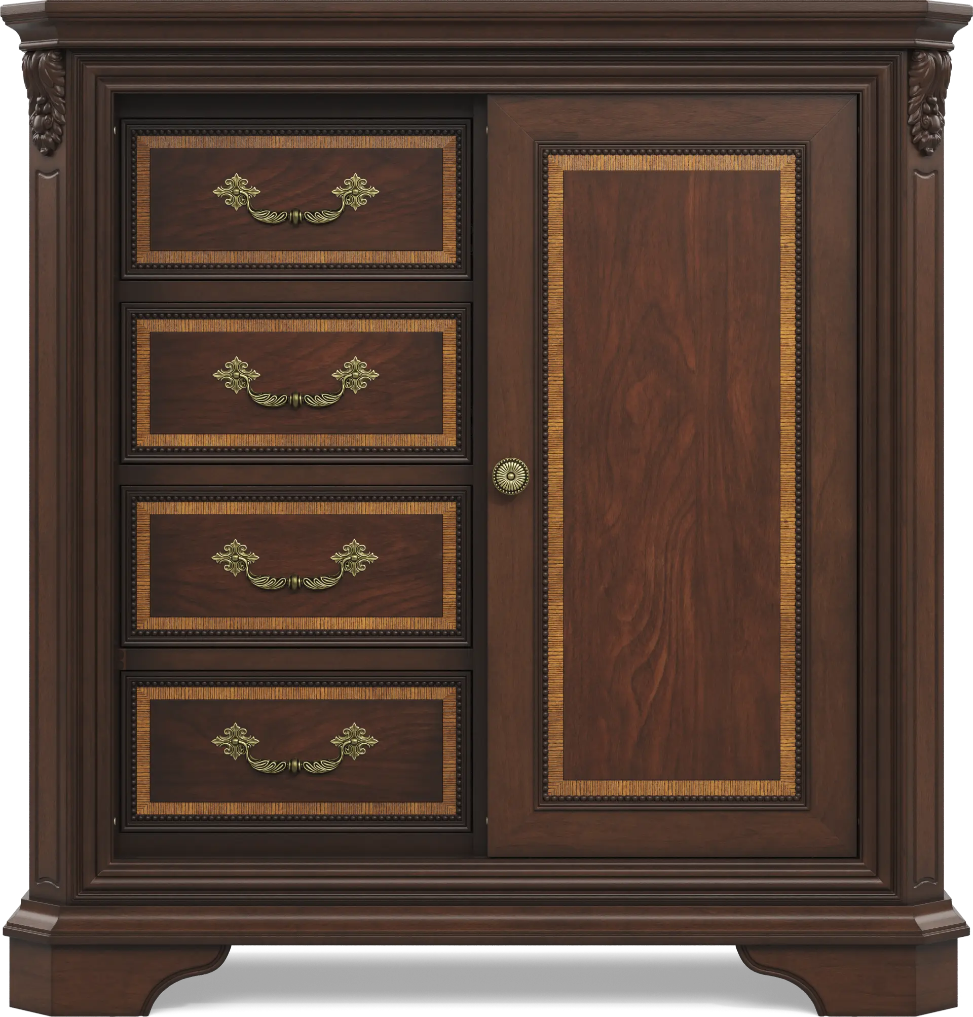 Fuller Brown Cherry Finish Door Chest