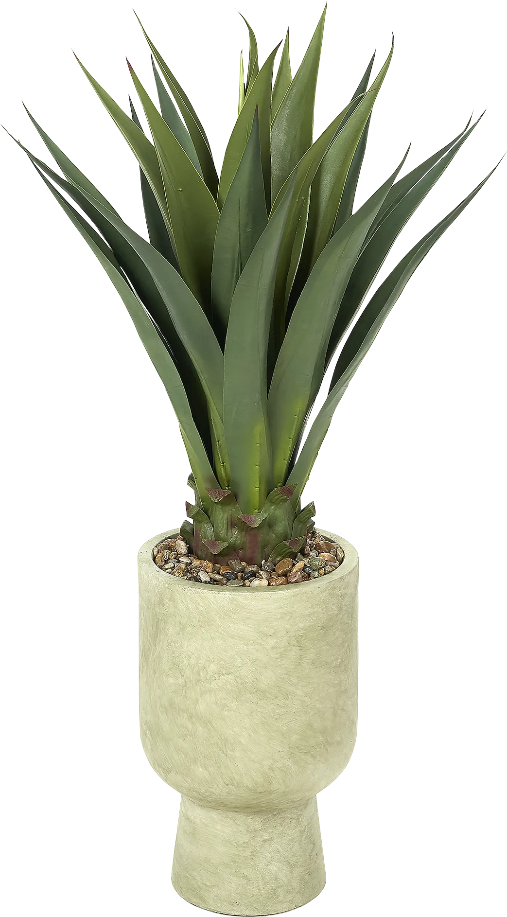 Aurelia II Green 40 in. UV Artificial Agave in Cream Planter - Thumbnail - Image 1