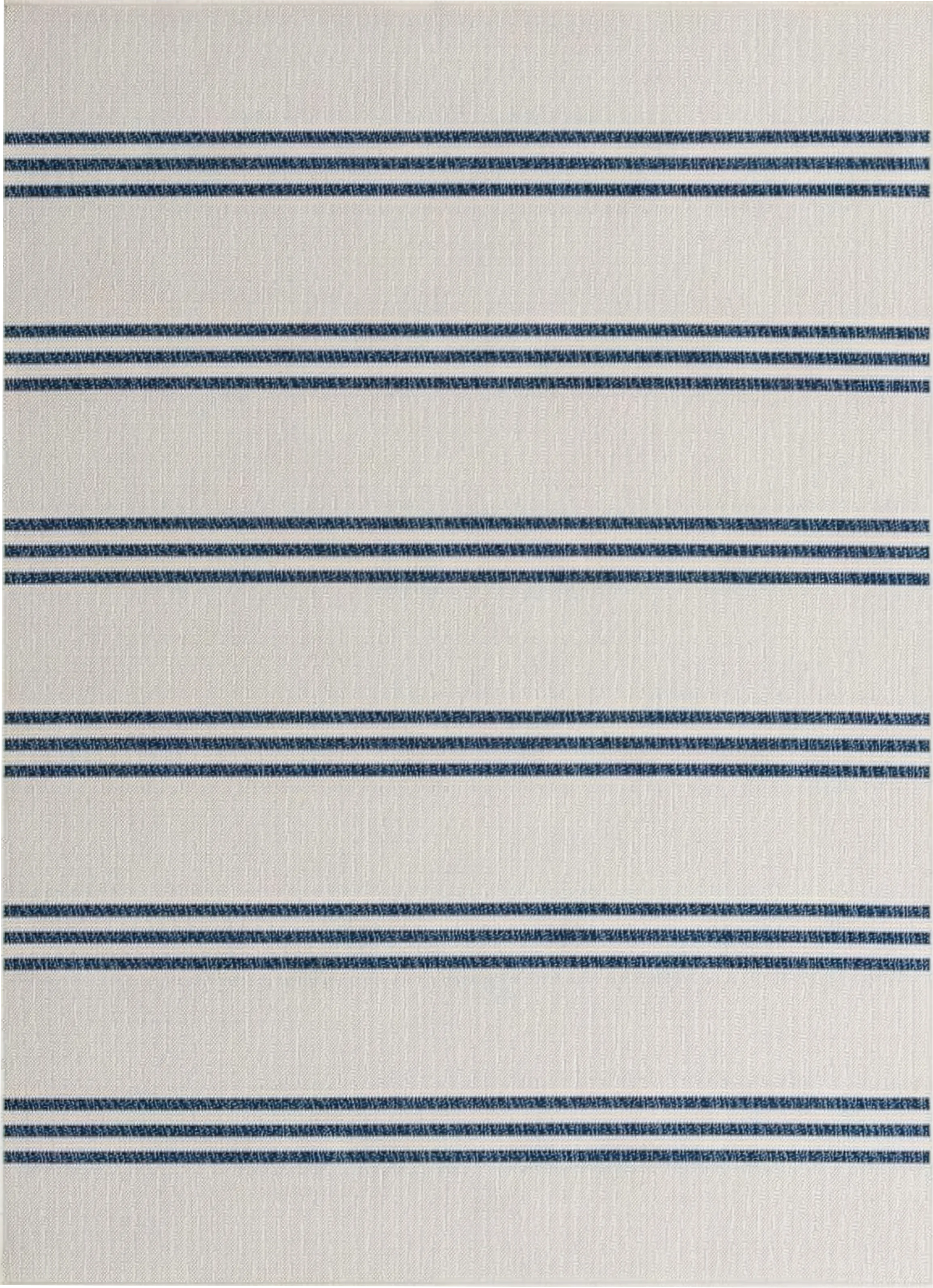 Bay Stripe Ivory 7'10 x 10' Indoor/Outdoor Rug - Thumbnail - Image 1