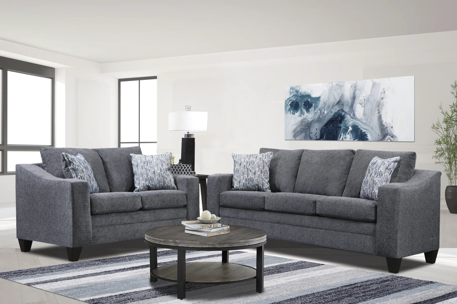 Kashmir Gray Loveseat - Image 2