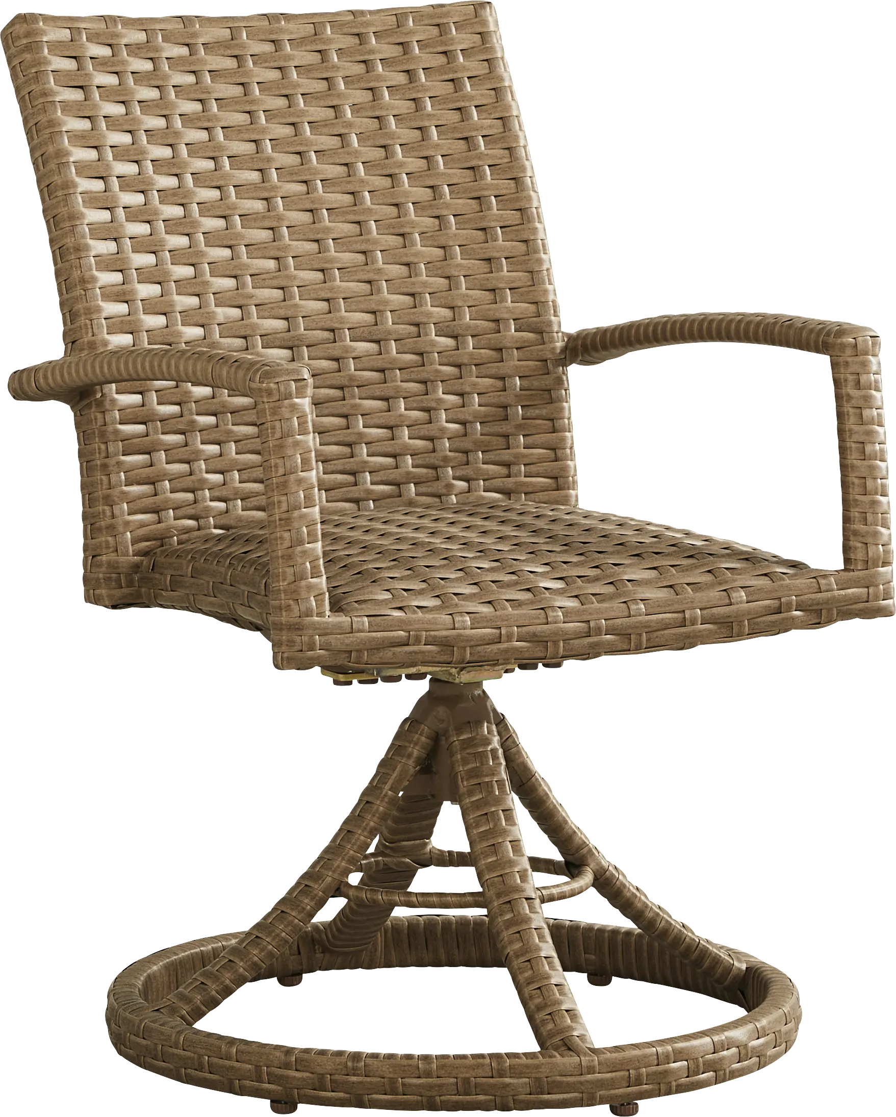 Paloma Brown Outdoor Swivel Dining Chair