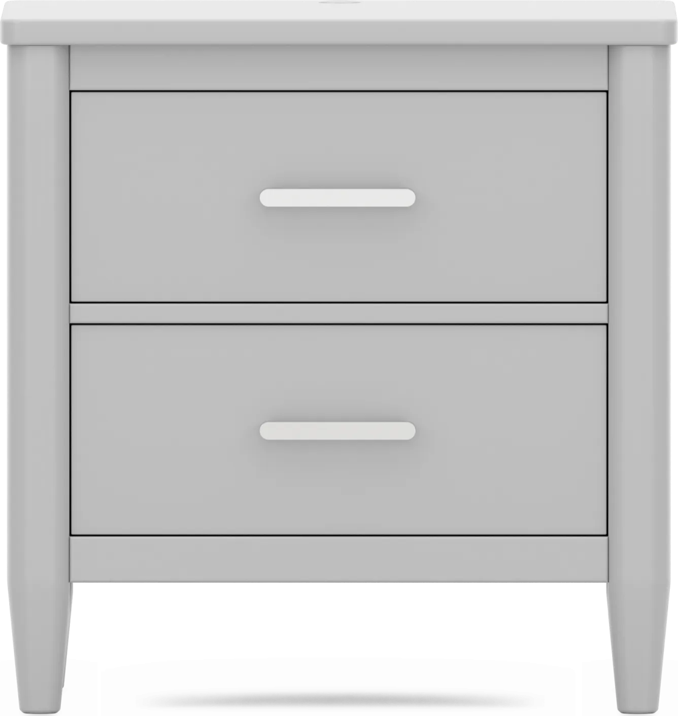 Kids Modern Colors Light Gray Nightstand - Image 1