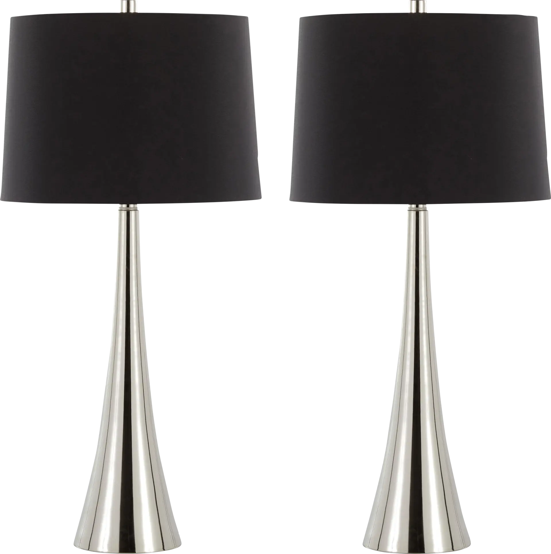 Bentler Trail Silver Lamp, Set of 2