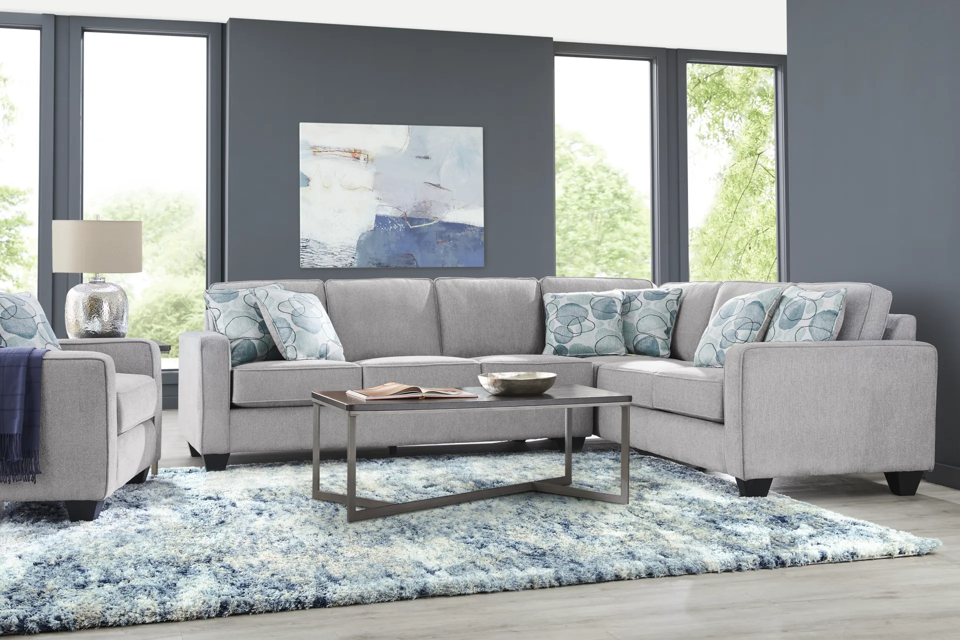 Alanis Bay Gray 2 Pc Sectional - Image 1