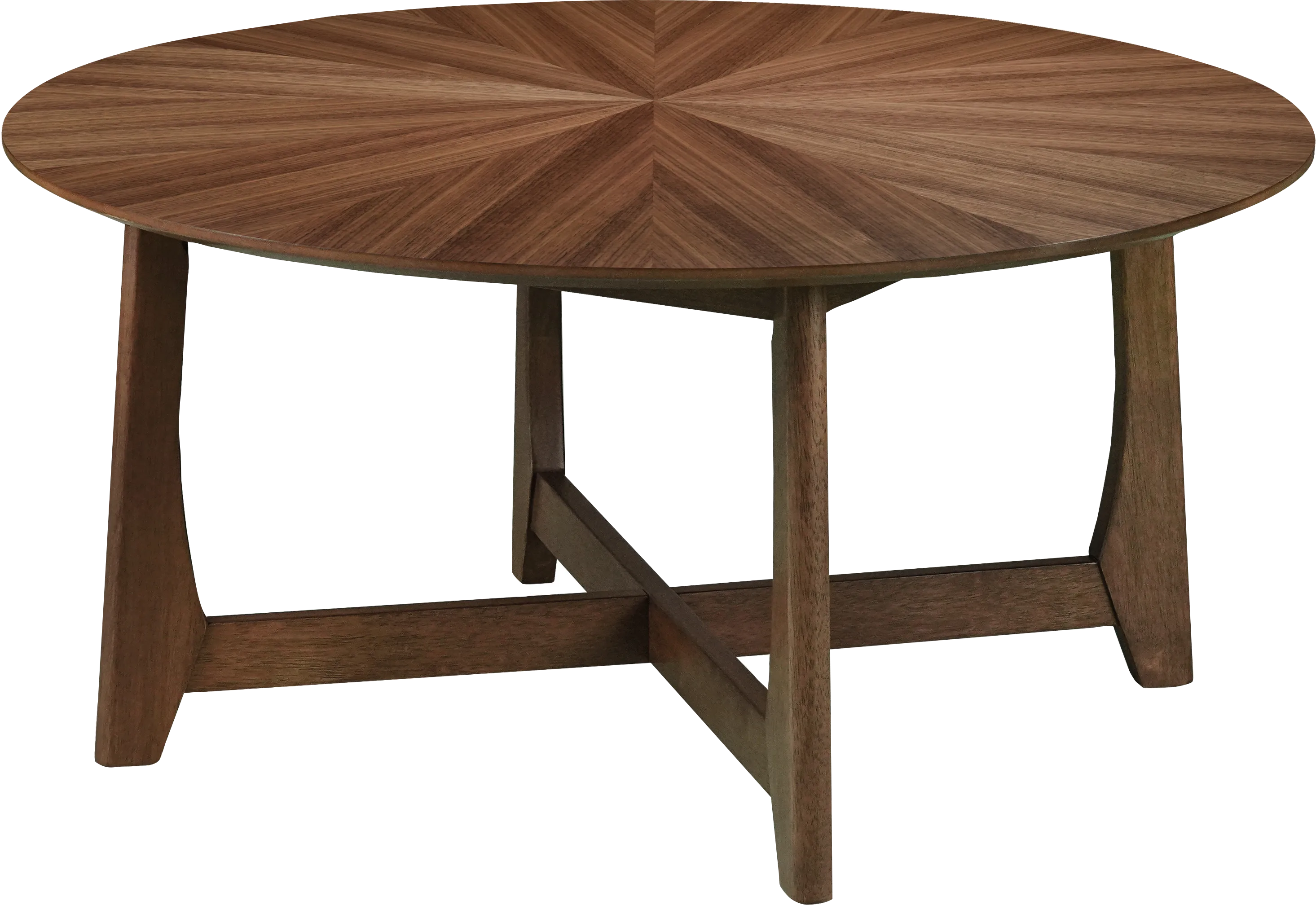 Marsden Walnut-Color Round Cocktail Table - Image 1